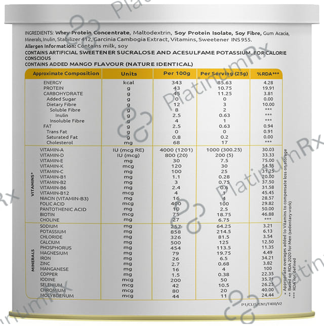 Pulse Copewell Lite Powder Mango 400gm