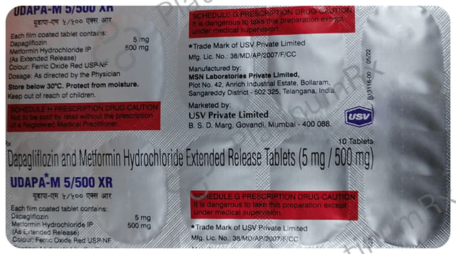 Udapa M 5/500mg XR Tablet 10s
