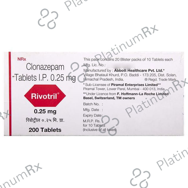 Rivotril 0.25mg Tablet