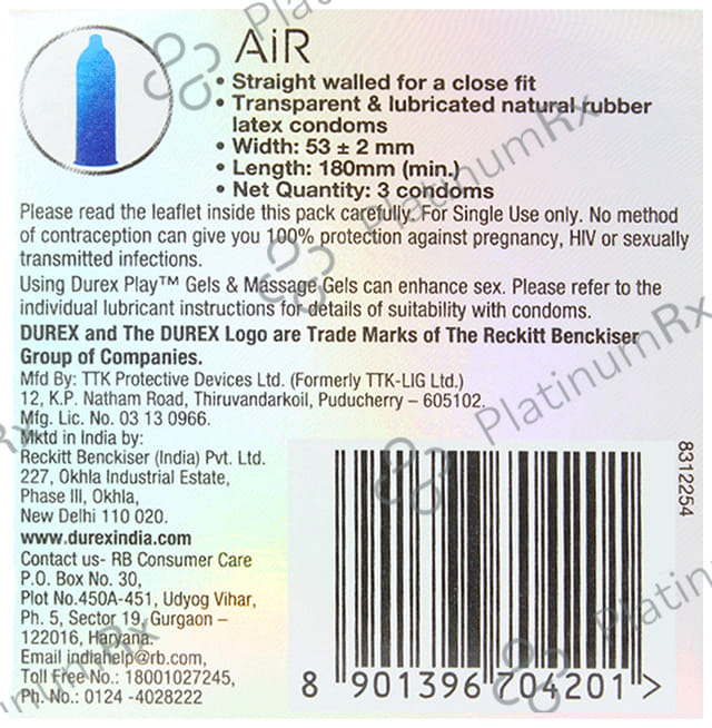 Durex Air Ultra Thin Condom 3s