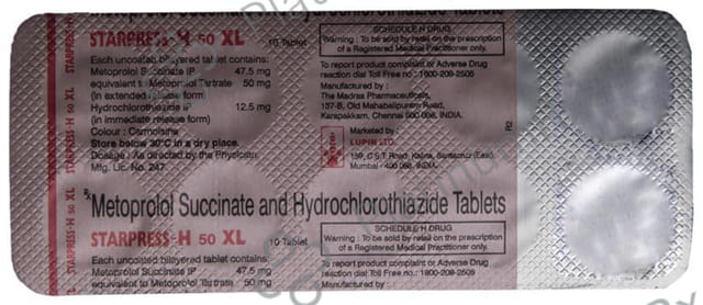 Starpress H 50/12.5mg XL Tablet 10s