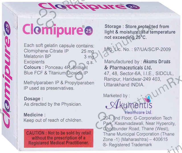 Clomipure 25/3mg Capsule 5s