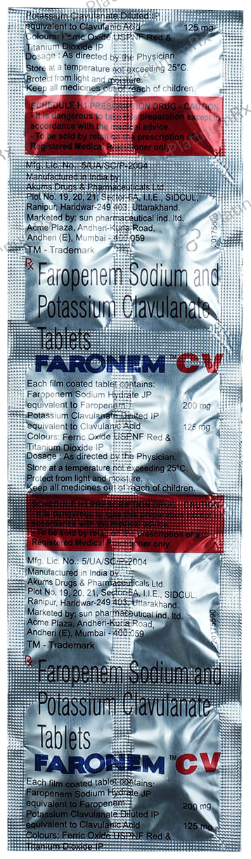 Faronem CV 200/125mg Tablet 10s