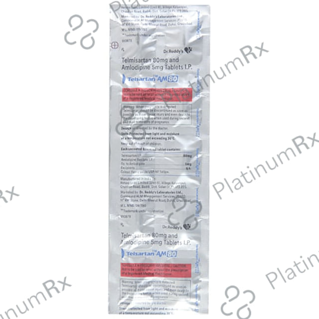 Telsartan AM 5/80mg Tablet 10s