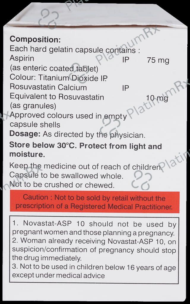 Novastat Asp 10/75mg Capsule 10s