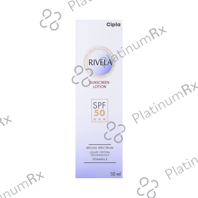 Rivela Sunscreen Broad Spectrum UVA/UVB SPF50 Lotion 50ml