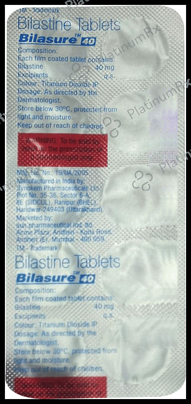 Bilasure 40mg Tablet 10s