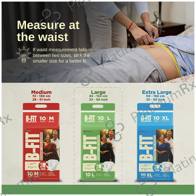 B Fit Economy Adult Diaper Large 10s