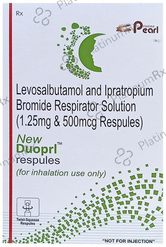 New Duoprl 500mcg/1.25mg Respules 5X2.5ml