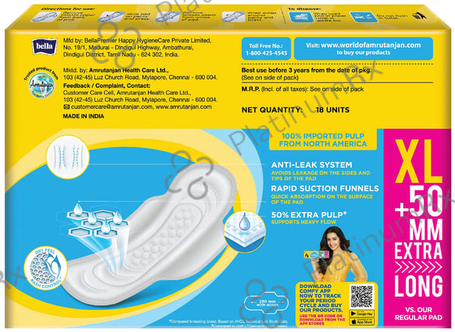Amrutanjan Comfy Snug Fit Sanitary Pads Dry XL