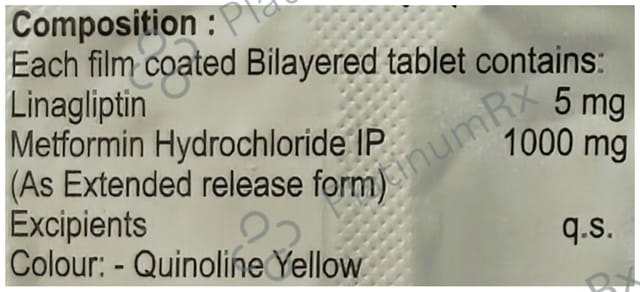 Linanext M 1000mg/5mg Tablet ER 10s
