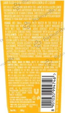 Lakme Blush & Glow Face Wash Lemon Fresh 100 gm