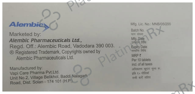 Valembic 80mg Tablet 10s