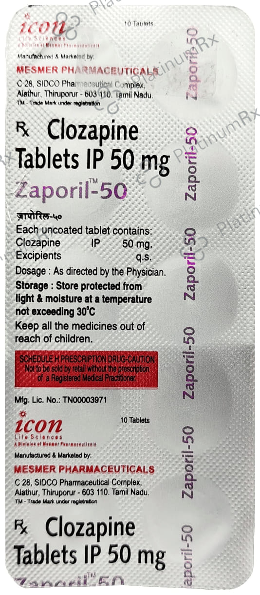 Zaporil 50mg Tablet 10s