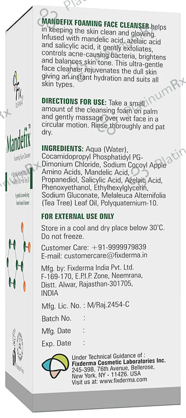 Fixderma Mandefix Foaming Face Cleanser 100 ml