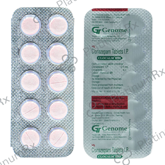 Clocalm 0.5mg Tablet 10s