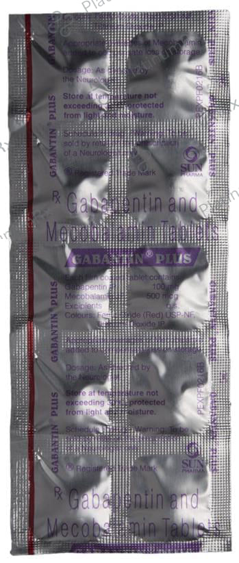 Gabantin Plus 100mg/500mcg Tablet 10s