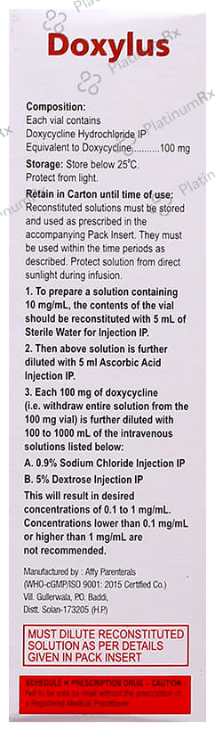 Doxylus 100mg Injection