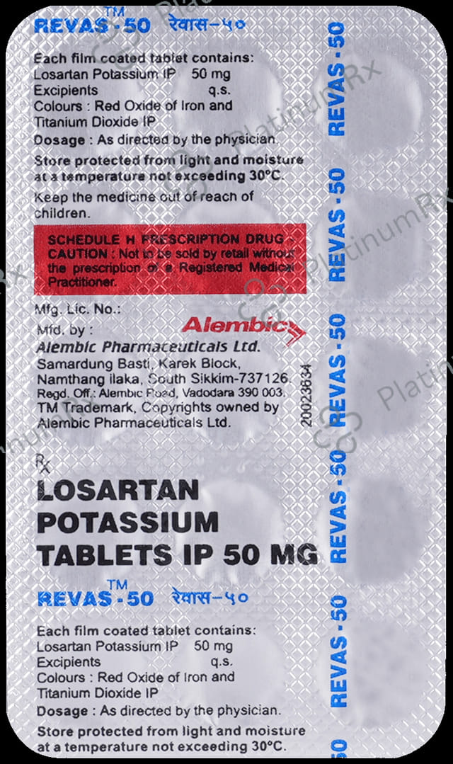 Revas 50mg Tablet 15s