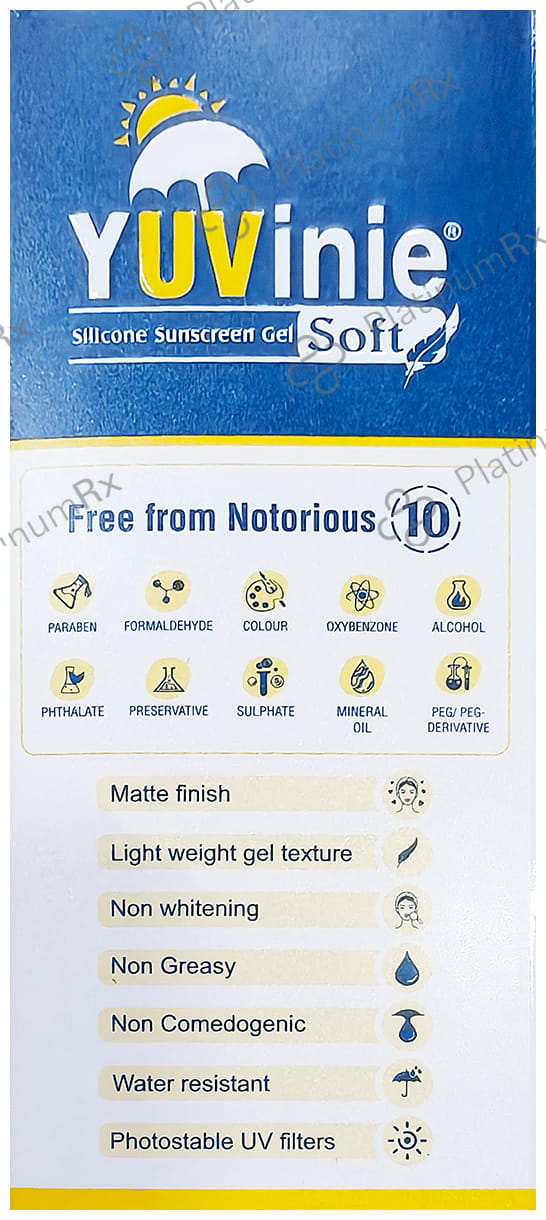 Yuvinie Soft Sun Screen SPF 50+ PA+++ Gel 50gm
