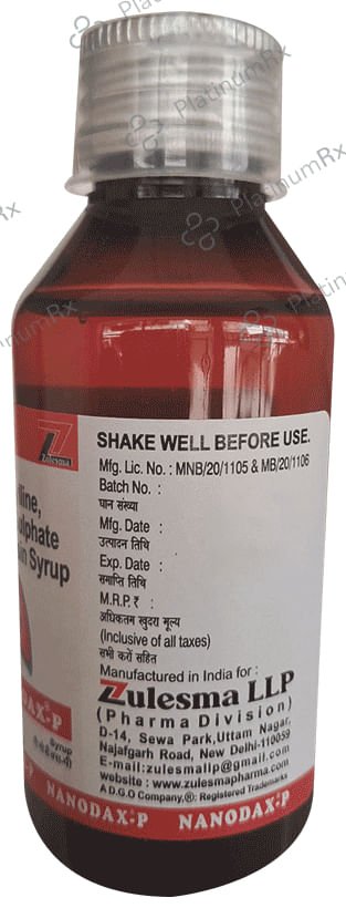 Nanodax-P Syrup Sugar Free