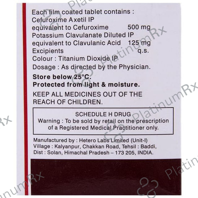 Cetil CV 500/125mg Tablet 10s