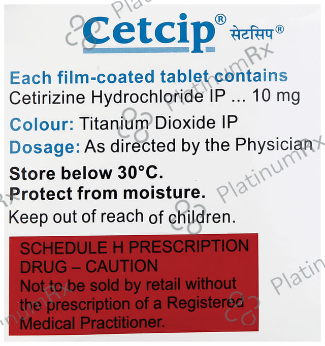 Cetcip 10mg Tablet 10s