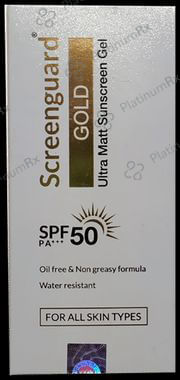 Screenguard Gold Ultra Matte Sunecreen Gel SPF 50 PA+++