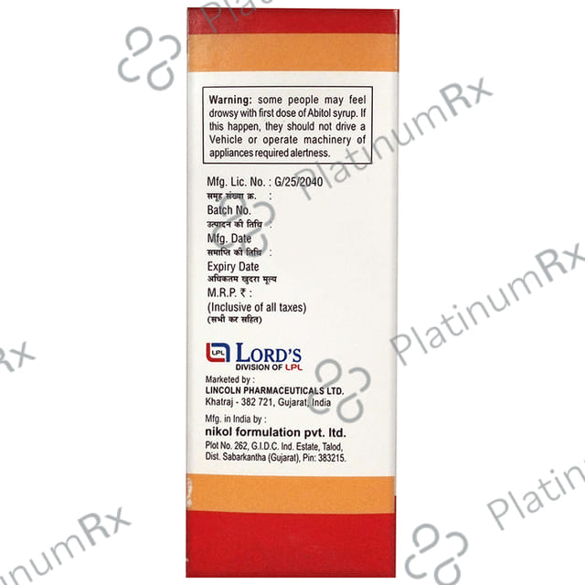 Abitol 2mg Syrup 200ml