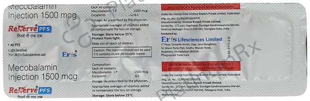 Renerve PFS 1500mcg Pre Filled Syringe Injection 1ml