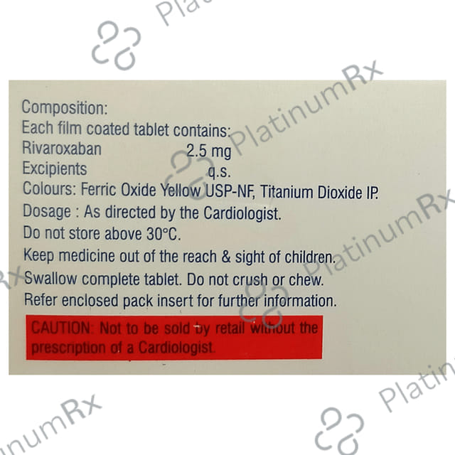 Rivaflo 2.5mg Tablet 10s