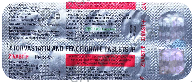 Zivast F 10 10/160mg Tablet 10s