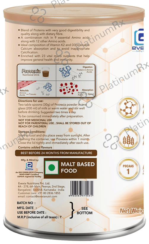 Evexia Provexia with Vitamins & Fibre Flavour Chocolate Powder 200 gm