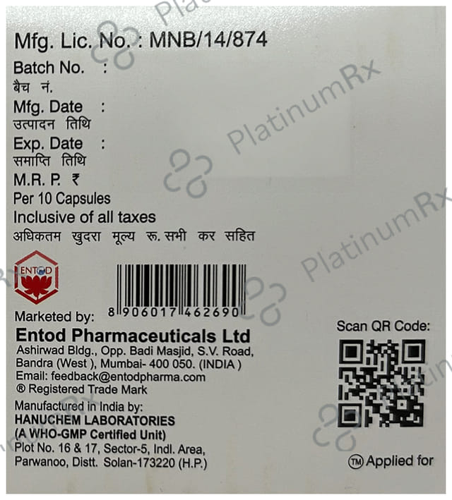 Entomacid D 30mg/20mg Capsule SR