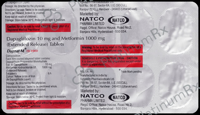 Dapnat-M 10/1000 Tablet ER