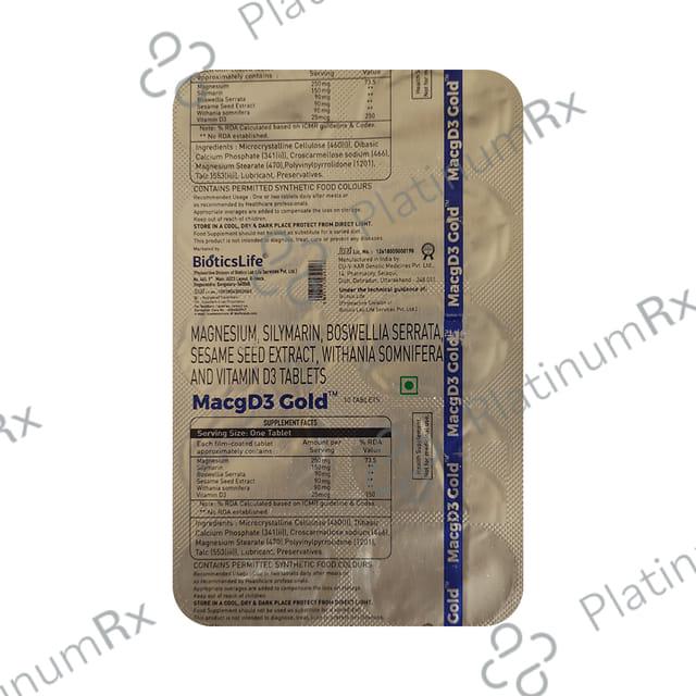 BioticsLife MacgD3 Gold Tablet 10s