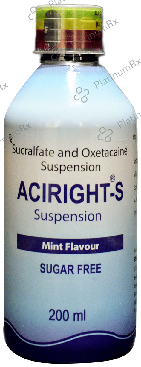 Aciright 10/500mg S Oral Suspension Mint Sugar Free 200ml