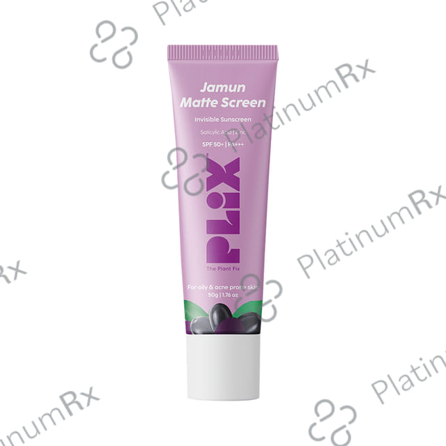 Plix Jamun Matte Screen Invisible Sunscreen SPF 50+ PA+++ Cream 50gm