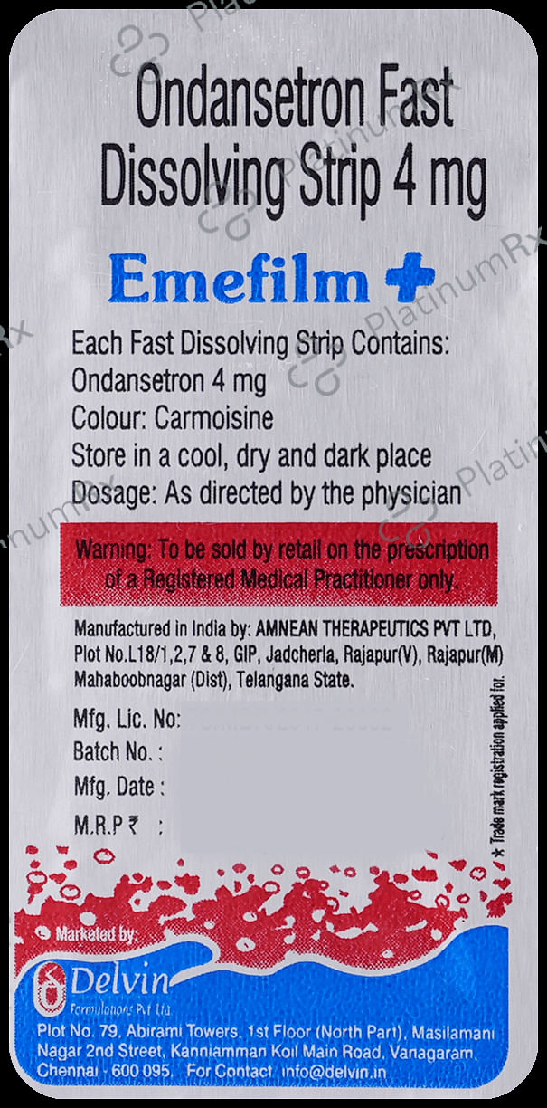 Emefilm Orally Disintegrating Strip
