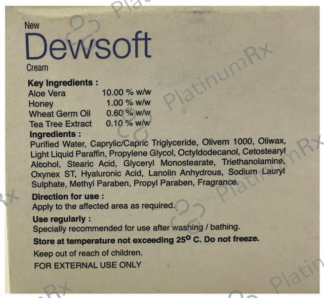 New Dewsoft Nutrient Rich Moisturiser Cream 150gm