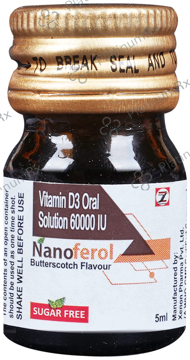Nanoferol 60k Butterscotch Flavour Sugar Free Oral Solution 5ml
