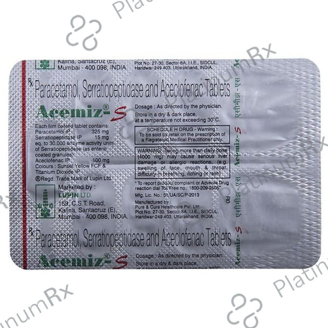 Acemiz S Tablet 10s