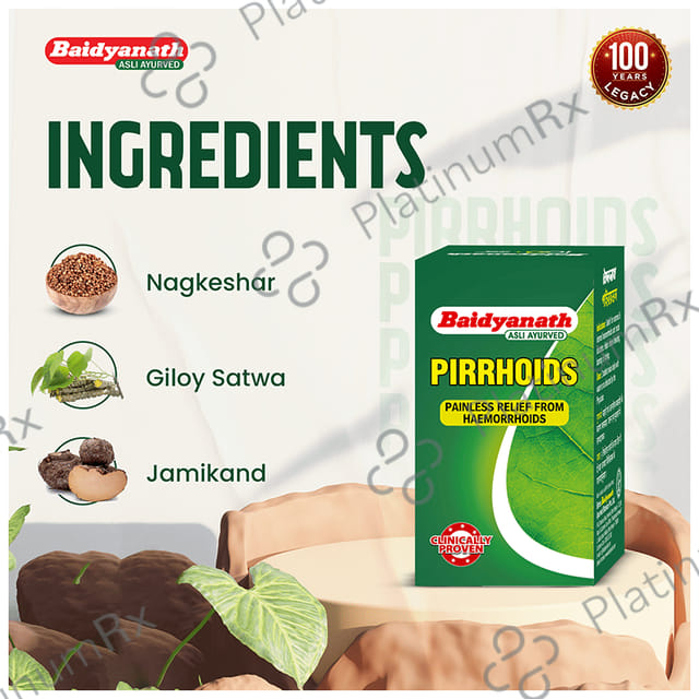Baidyanath Pirrhoids Tablet - For Piles Management