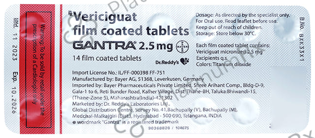 Gantra 2.5mg Tablet 14s