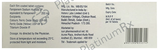 Faronem 200mg Tablet 10s