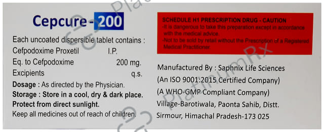 Cepcure 200mg Tablet DT 10s