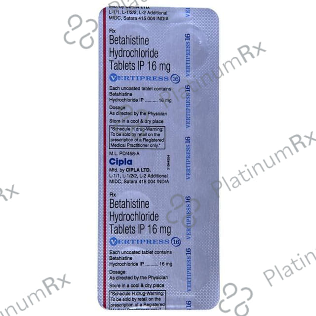 Vertipress 16 Tablet