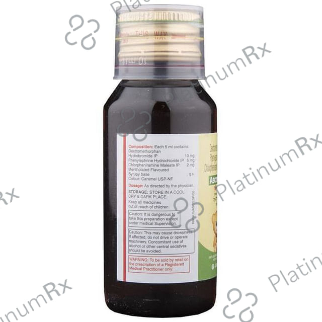Ascoril D Junior 2/10/5mg Cough Syrup 60ml