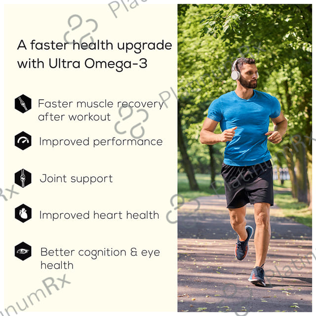 TrueBasics Ultra 1250mg Omega 3 with EPA & DHA for Heart, Joints & Eyes Health - Soft Gelatin Capsule 90 capsules