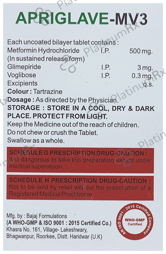 Apriglave-MV3 Tablet SR